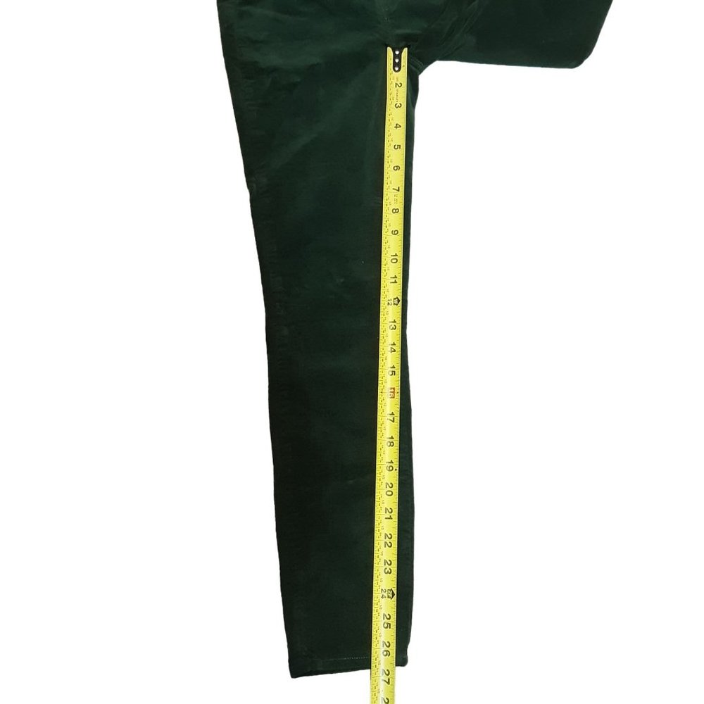 NWT L'AGENCE Margot High Rise Skinny Velvet Green Size 25 - Picture 7 of 10